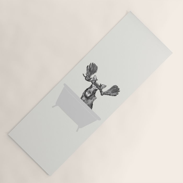 Vintage Moose in Bathtub Yoga Mat Gallery Image 1
