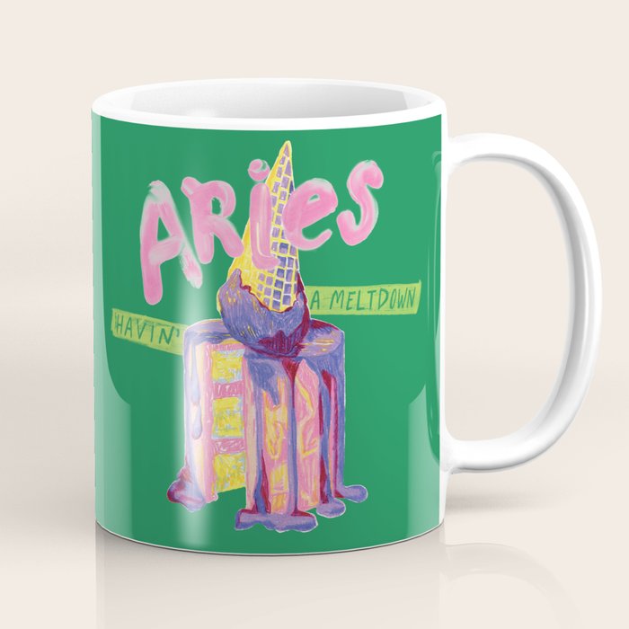 Aries Dessert in Kelly Green & Pink Coffee Mug Gallery Image 1