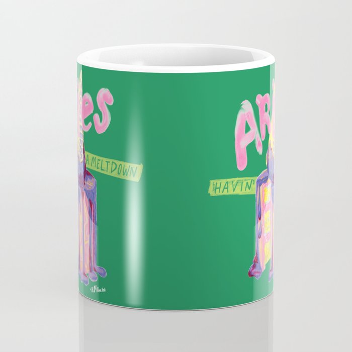 Aries Dessert in Kelly Green & Pink Coffee Mug Gallery Image 4