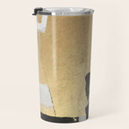 Gold leaf black abstract Travel Mug Gallery Image 3