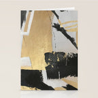 Gold leaf black abstract Stationery Card Gallery Image 2