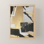 Gold leaf black abstract Mini Art Print Gallery Image 1
