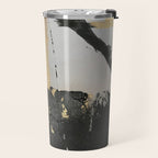 Gold leaf black abstract Travel Mug Gallery Image 2