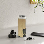 Gold leaf black abstract Water Bottle Gallery Image 4