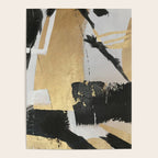 Gold leaf black abstract Poster Gallery Image 4