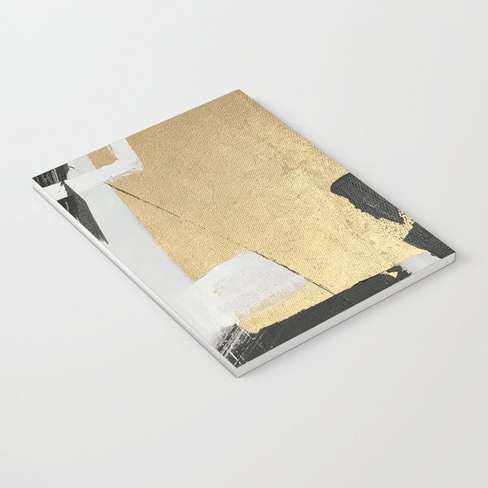 Gold leaf black abstract Notebook Gallery Image 3