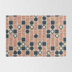 Red & Blue Hand-drawn Pattern #1 Rug Gallery Image 2