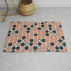 Red & Blue Hand-drawn Pattern #1 Rug Gallery Image 1