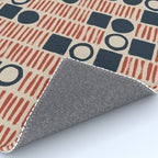 Red & Blue Hand-drawn Pattern #1 Rug Gallery Image 4