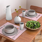Colorful Mushrooms And Flowers In Pink Placemat Gallery Image 2