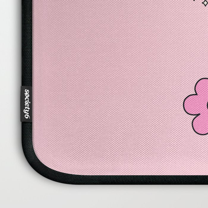 Colorful Mushrooms And Flowers In Pink Laptop Sleeve Gallery Image 3
