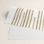 Abstract minimalist white gold geometrical lines Wrapping Paper Gallery Image 2