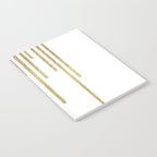 Abstract minimalist white gold geometrical lines Notebook Gallery Image 2