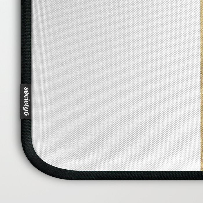 Abstract minimalist white gold geometrical lines Laptop Sleeve Gallery Image 3
