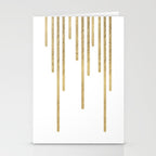 Abstract minimalist white gold geometrical lines Stationery Card Gallery Image 2