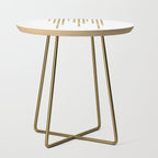 Abstract minimalist white gold geometrical lines Side Table Gallery Image 1