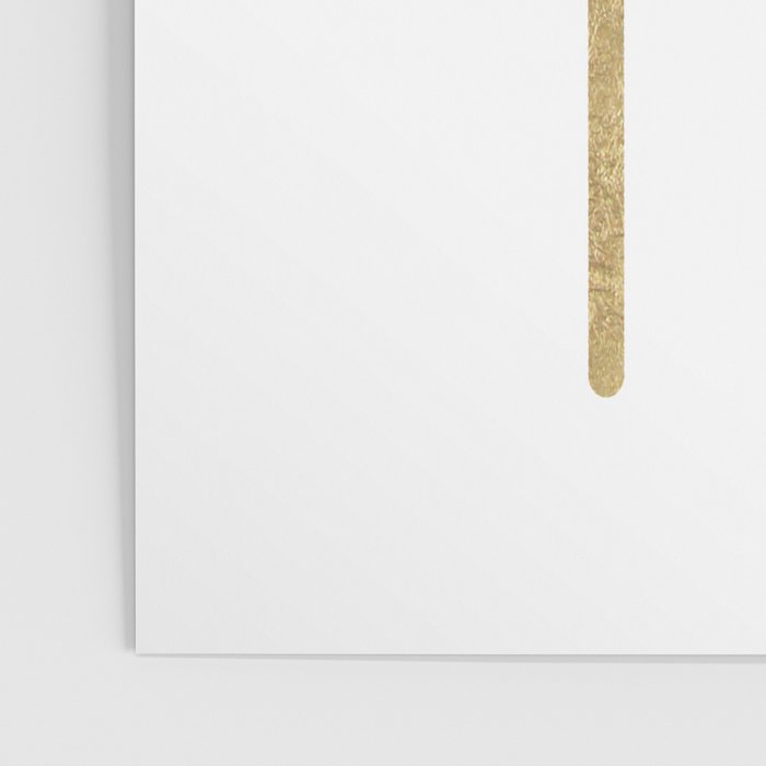 Abstract minimalist white gold geometrical lines Poster Gallery Image 3