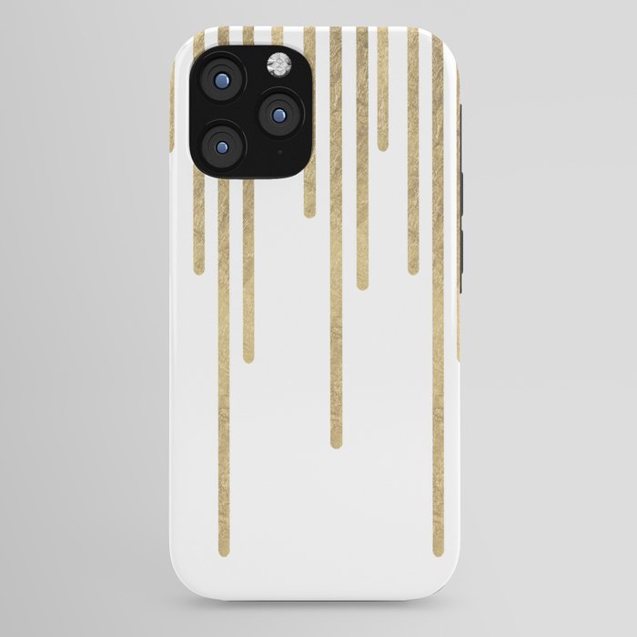 Abstract minimalist white gold geometrical lines iPhone Case Gallery Image 44