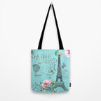 Paris - my blue love Tote Bag Gallery Image 2