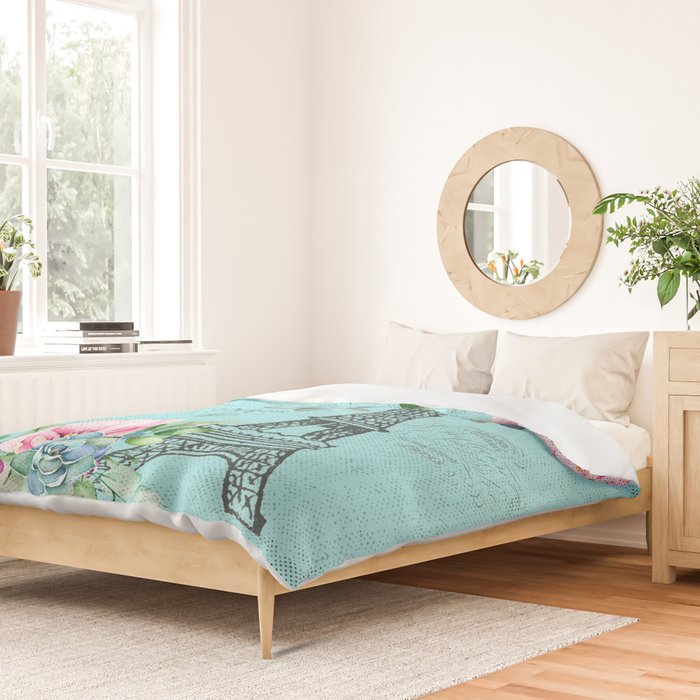 Paris - my blue love Duvet Cover Gallery Image 2