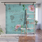 Paris - my blue love Wall Mural Gallery Image 1