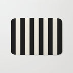 Broad Stripe - black and alabaster Bath Mat Gallery Image 1