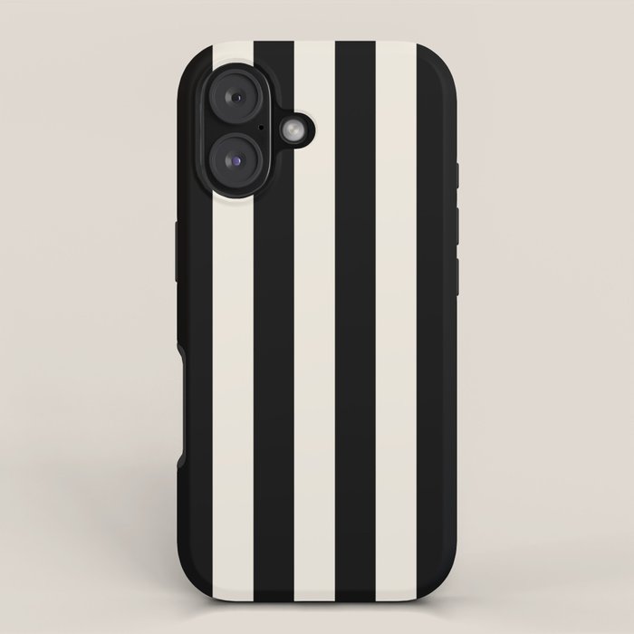 Broad Stripe - black and alabaster iPhone Case Gallery Image 1