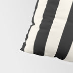 Broad Stripe - black and alabaster Pillow Sham Gallery Image 4
