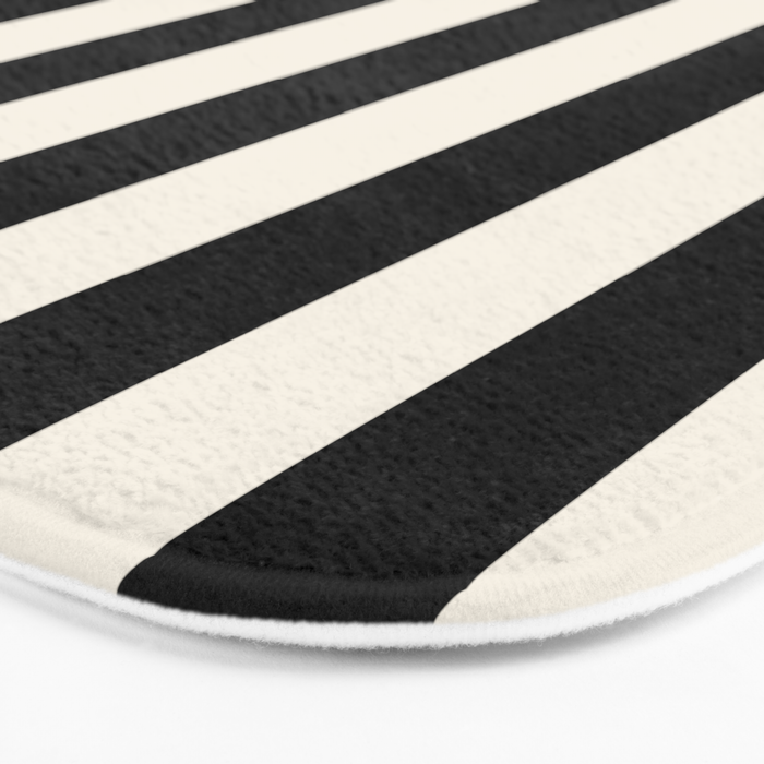 Broad Stripe - black and alabaster Bath Mat Gallery Image 3