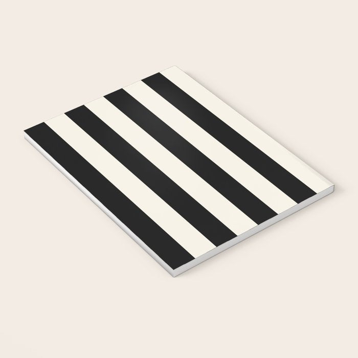 Broad Stripe - black and alabaster Notebook Gallery Image 3