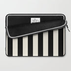 Broad Stripe - black and alabaster Laptop Sleeve Gallery Image 2