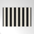 Broad Stripe - black and alabaster Welcome Mat Gallery Image 1