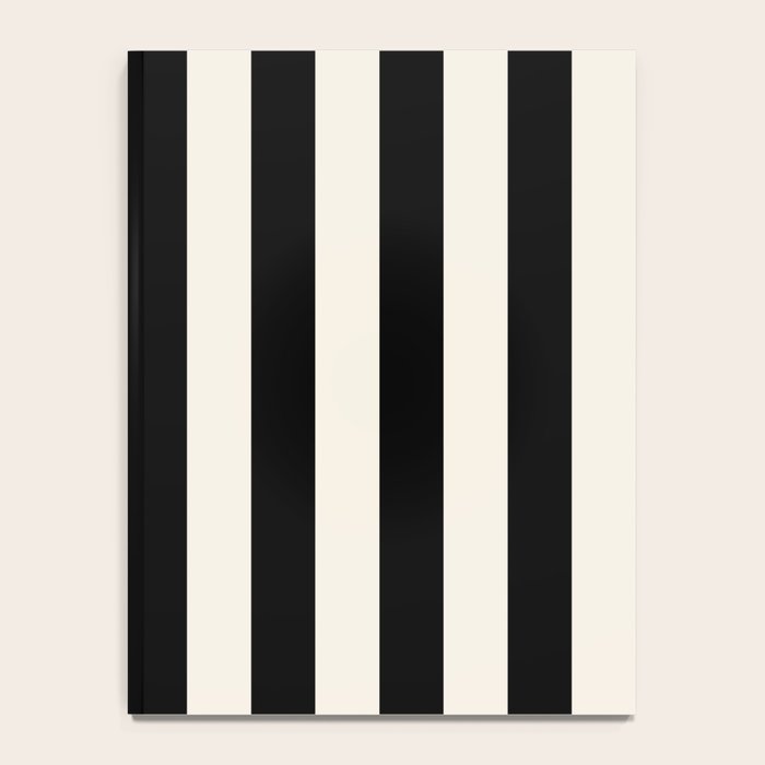 Broad Stripe - black and alabaster Notebook Gallery Image 4