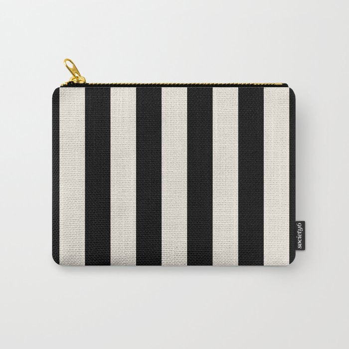 Broad Stripe - black and alabaster Carry All Pouch Gallery Image 1