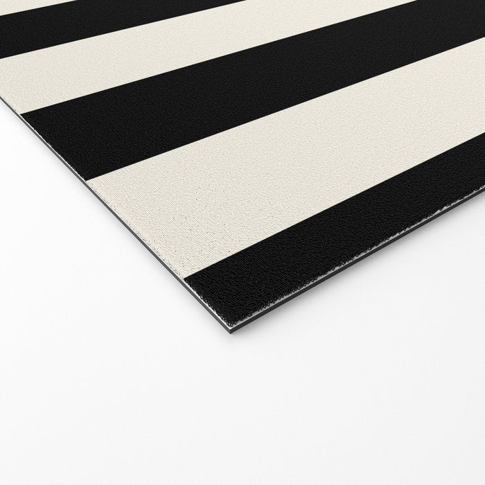 Broad Stripe - black and alabaster Welcome Mat Gallery Image 2