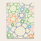 Cheerful Doodle Flowers Retro Floral Pattern Notebook Gallery Image 4