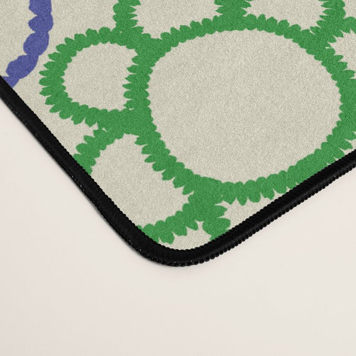 Cheerful Doodle Flowers Retro Floral Pattern Desk Mat Gallery Image 4
