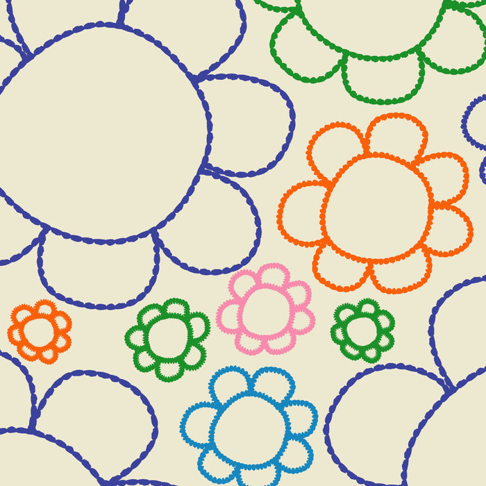 Cheerful Doodle Flowers Retro Floral Pattern Coffee Mug Gallery Image 2