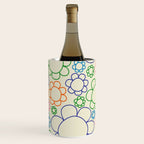 Cheerful Doodle Flowers Retro Floral Pattern Wine Chiller Gallery Image 3