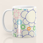 Cheerful Doodle Flowers Retro Floral Pattern Coffee Mug Gallery Image 3