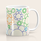 Cheerful Doodle Flowers Retro Floral Pattern Coffee Mug Gallery Image 1