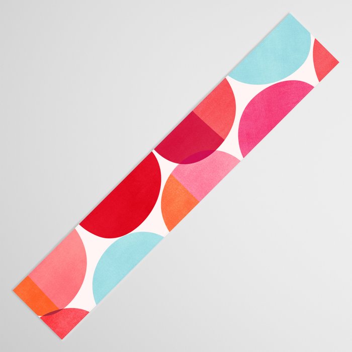 Mid Century Pink and Orange Dots Table Runner Gallery Image 3