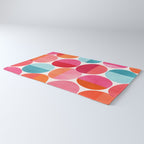 Mid Century Pink and Orange Dots Rug Gallery Image 3