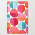 Mid Century Pink and Orange Dots Cutting Board Gallery Image 1