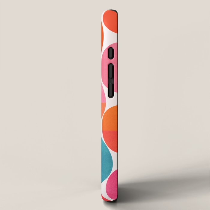 Mid Century Pink and Orange Dots iPhone Case Gallery Image 2