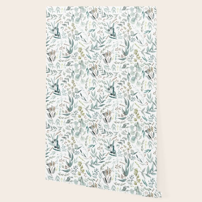 Botanical Eucalyptus Leaves Pattern Wallpaper Gallery Image 2