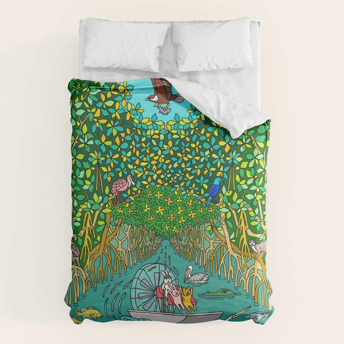 Florida Everglades Mangrove Tour Duvet Cover Gallery Image 6