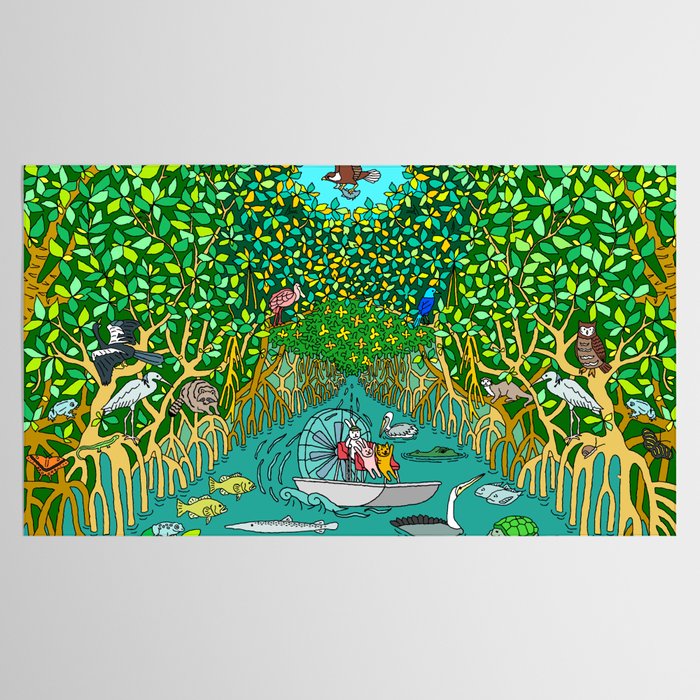 Florida Everglades Mangrove Tour Tablecloth Gallery Image 2