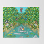 Florida Everglades Mangrove Tour Throw Blanket Gallery Image 2