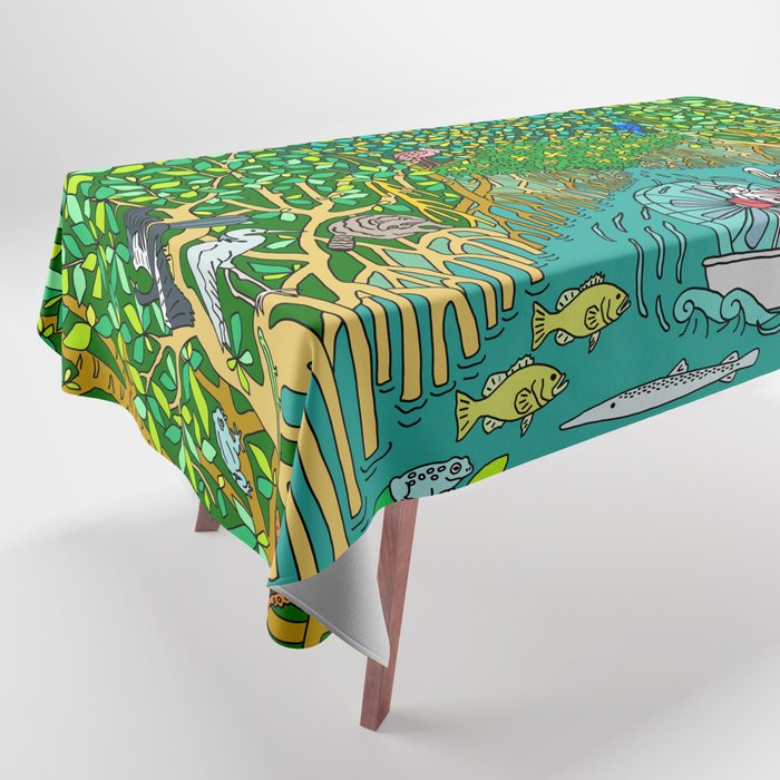 Florida Everglades Mangrove Tour Tablecloth Gallery Image 1
